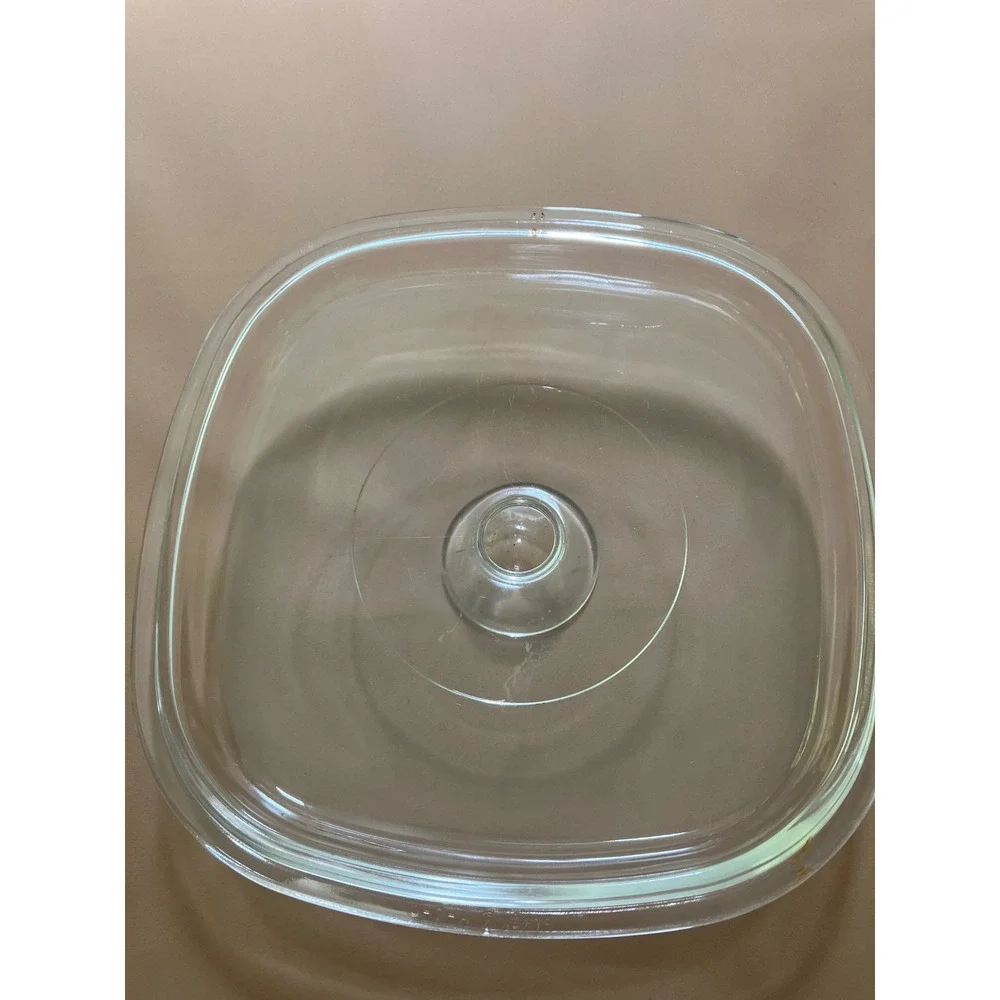 Vintage‎ Pyrex Clear Glass Replacement Lid Cover A-9-C Square Dish Cookware - Picture 5 of 8